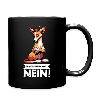 Avant que vous ne demandiez No Podencos Podencos Podencohund - Mug uni - noir - Droite