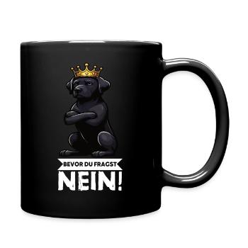Before you ask: No Labrador Labrador owner - Full Colour Mug - black - Right