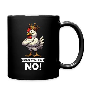 Avant de demander aux poulets Poulet Amateur de poulet - Mug uni - noir - Droite