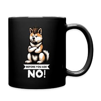 Before You Ask Akita Akita Owner Akita Lovers - Full Colour Mug - black - Right