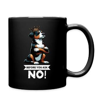 Avant que vous ne demandiez Appenzeller Sennenhund Sennenhunde - Mug uni - noir - Droite