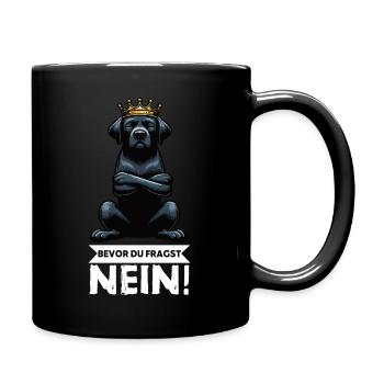 Before you ask: No Labrador Labrador owner - Full Colour Mug - black - Right