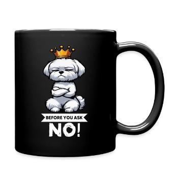 Before You Ask Malteser Maltese Owners Maltese - Full Colour Mug - black - Right