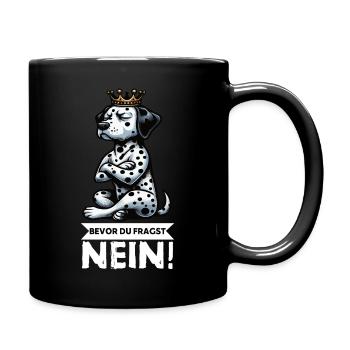 Before you ask No Dalmatian Dalmatian Dalmatian Keeper - Full Colour Mug - black - Right