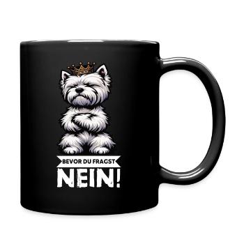 Avant que vous ne demandiez, pas de Westie Westland Terrier - Mug uni - noir - Droite
