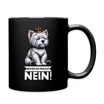 Avant que vous ne demandiez, pas de Westie Westland Terrier - Mug uni - noir - Droite