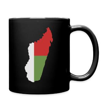 Map of Madagascar with flag - Full Colour Mug - black - Right