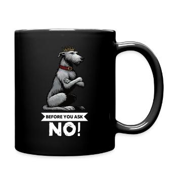 Before You Ask Irish Wolfhound Wolfhound Owner - Full Colour Mug - black - Right