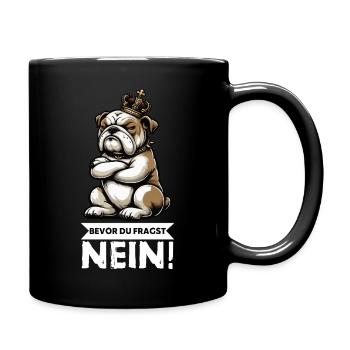 Before you ask No English Bulldog Bully - Full Colour Mug - black - Right