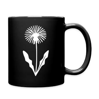 Flower Dandelion Flowers Blossom Wildflowers Herbs - Full Colour Mug - black - Right