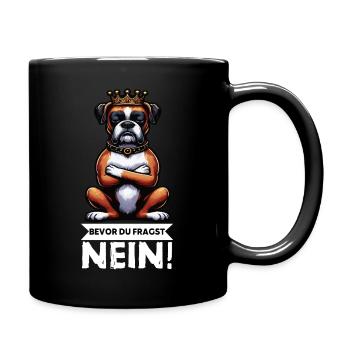 Before you ask No Boxer Boxer Holder Boxer Dog - Full Colour Mug - black - Right