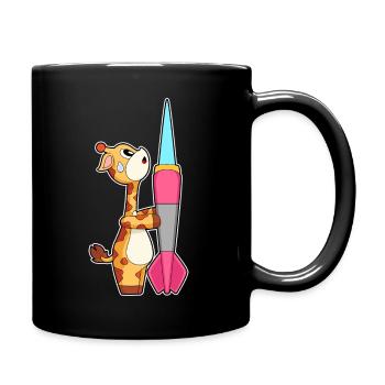 Giraffe Dart Dartpfeil Sport - Full Colour Mug - black - Right