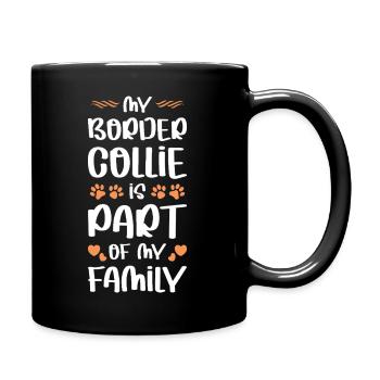 Mein Border Collie ist Familienmitglied - Tasse einfarbig - Schwarz - Rechts