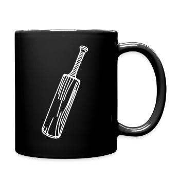Cricket bat Drawing - Full Colour Mug - black - Right