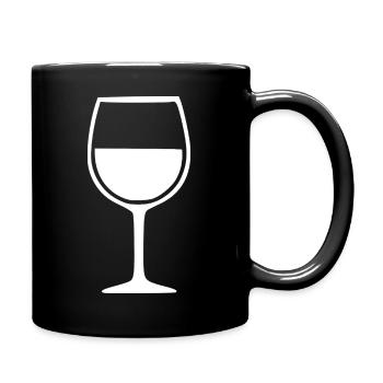 Wine Wine Glass Red Wine White Wine Gift - Full Colour Mug - black - Right