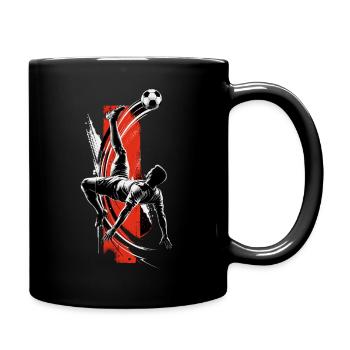 Coup de pied aérien de football - Mug uni - noir - Droite