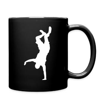 Silhouette de breakdance sur les mains - Mug uni - noir - Droite