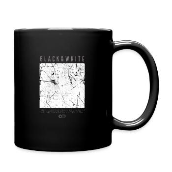 Black&White T-Shirt - Tasse einfarbig - Schwarz - Rechts