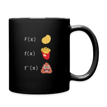 Derivation illustrates white font - Full Colour Mug - black - Right