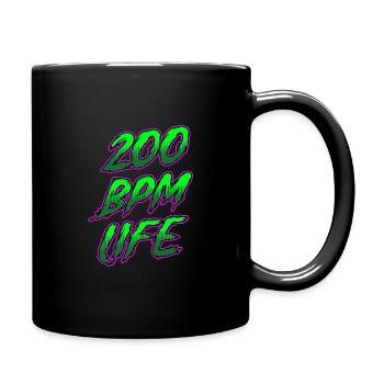 200 BPM LIFE Festival Design For Raver - Full Colour Mug - black - Right