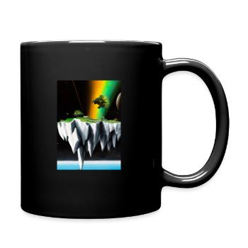 Flying Island Outer Space - Tasse einfarbig - Schwarz - Rechts