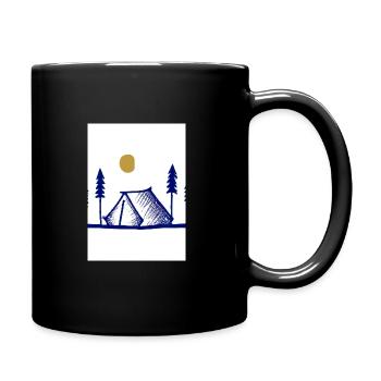 Camping-Zelt - Tasse einfarbig - Schwarz - Rechts
