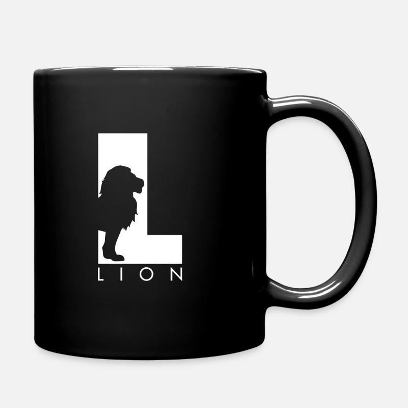 Lion Silhouette Löwe - Mug uni - noir