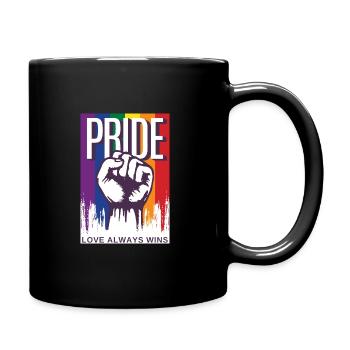 Love always wins - Tasse einfarbig - Schwarz - Rechts