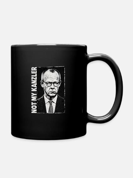 Monochrom-Porträt im Retro-Stil - Tasse einfarbig - Schwarz