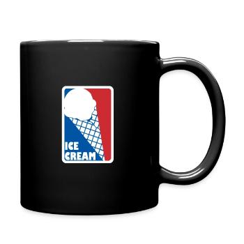 Ice Cream Eis Sommer Logo - Tasse einfarbig - Schwarz - Rechts