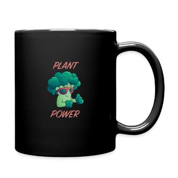 Chemises végétaliennes cool, végétariens, athlètes de force - Mug uni - noir - Droite