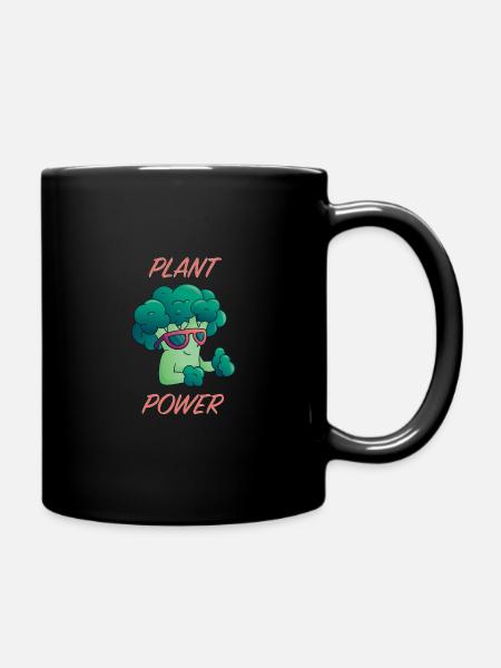 Chemises végétaliennes cool, végétariens, athlètes de force - Mug uni - noir