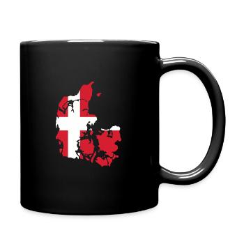 Danemark drapeau drapeau - Mug uni - noir - Droite