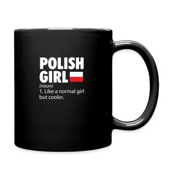 Polish girl | Poland vacation travel gifts - Full Colour Mug - black - Right