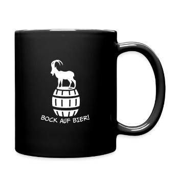 Bock auf Bier Party Alkohol Nüchtern Geschenk - Tasse einfarbig - Schwarz - Rechts