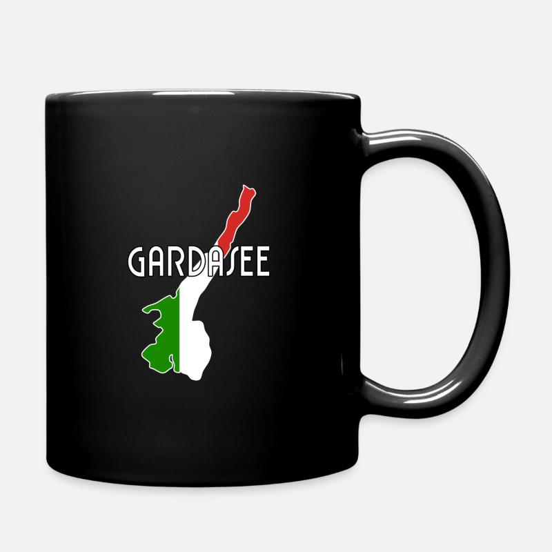 Gardasee Italien - Tasse einfarbig - Schwarz