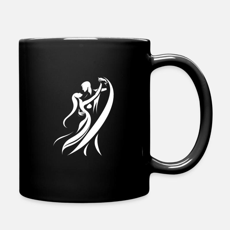 Tanzendes Paar minimalistisch - Tasse einfarbig - Schwarz
