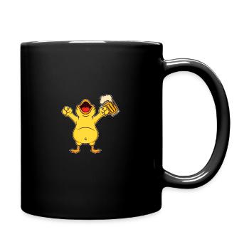 Nutztiere trinken Bier Kuhschwein Huhn und Bier - Tasse einfarbig - Schwarz - Rechts