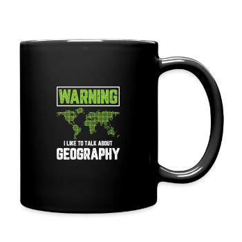 J'aime parler de géographie pour la géographie - Mug uni - noir - Droite