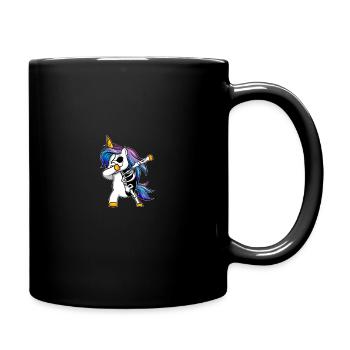 Creepy Unicorn Skeleton Motif for Halloween - Full Colour Mug - black - Right