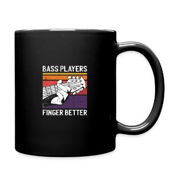 Bass Players Finger Better motif for one - Full Colour Mug - black - Right