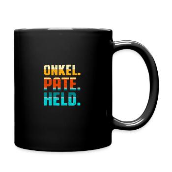 Onkel Pate Held - Tasse einfarbig - Schwarz - Rechts