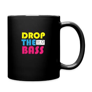 Drop the Bass Drum and Bass DJ Music - Full Colour Mug - black - Right