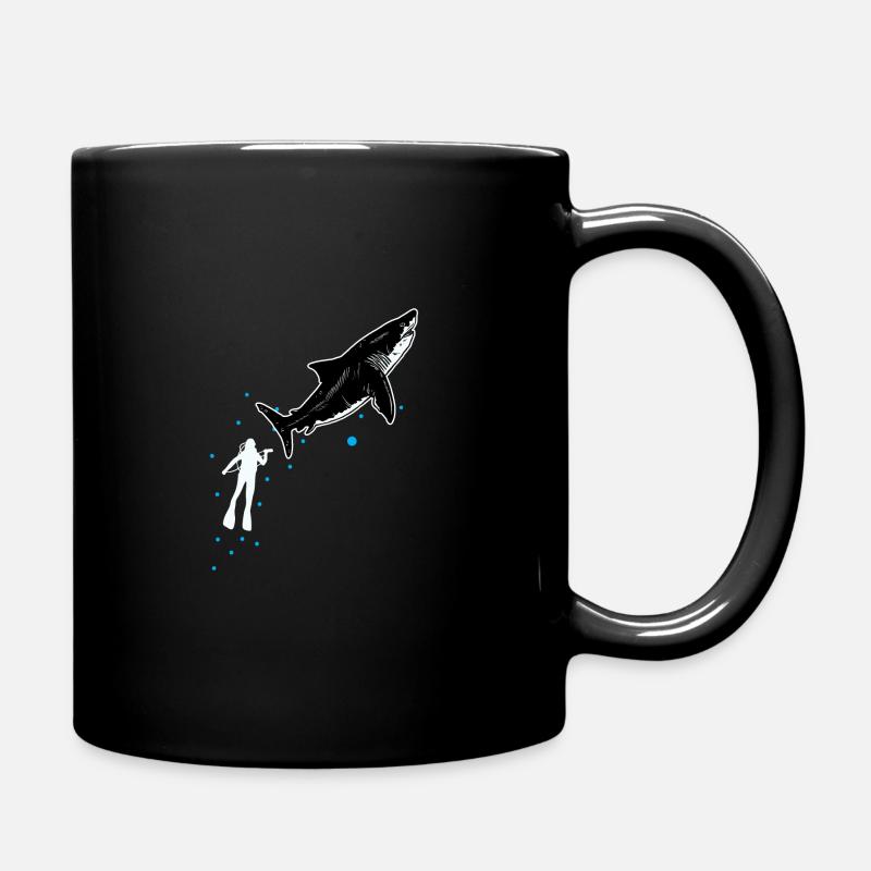 Tauchen mit Walhai - Tasse einfarbig - Schwarz