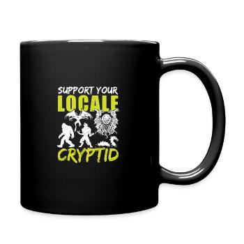 UFO Fantasy Cryptid Supports local Cryptid - Full Colour Mug - black - Right