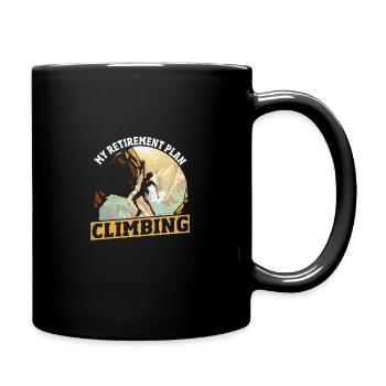 Wandkletterer Felsklettern Altersvorsorge Klettern - Tasse einfarbig - Schwarz - Rechts