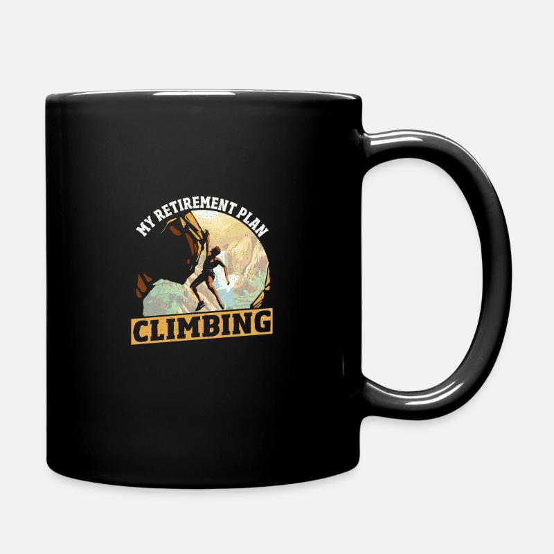 Wandkletterer Felsklettern Altersvorsorge Klettern - Tasse einfarbig - Schwarz