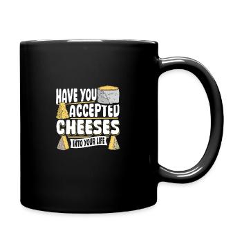 Parmesan Gouda Nahm Käse In Ihr Leben Auf - Tasse einfarbig - Schwarz - Rechts
