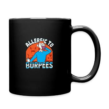 Burpees Training, Squat, Kardiotraining - Tasse einfarbig - Schwarz - Rechts