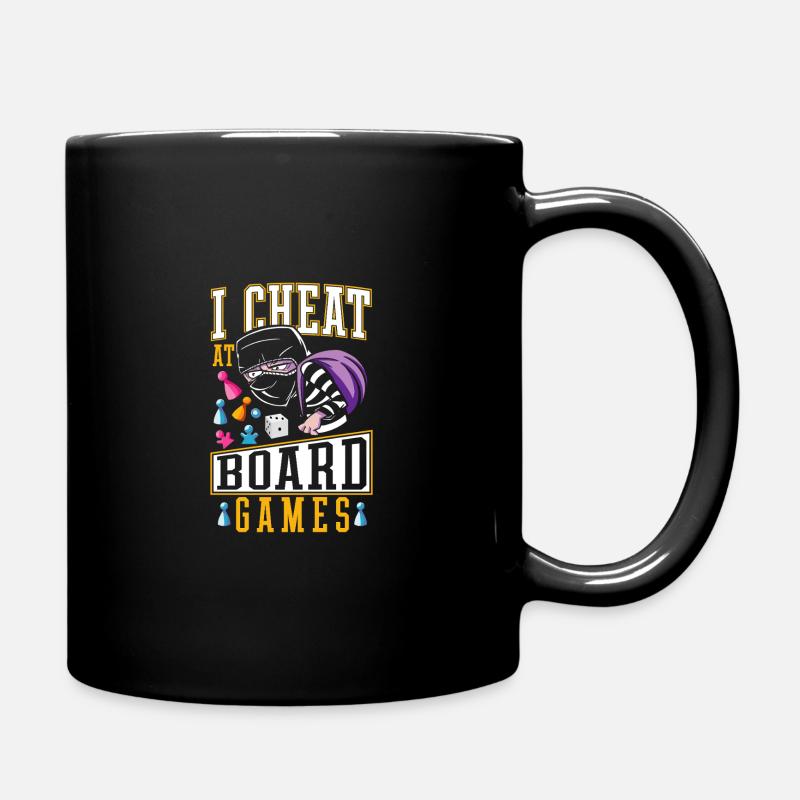Play Dirty Game Night I Cheat at Board Games - Full Colour Mug - black